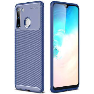 Kryt Samsung Galaxy A42 5G Armored Carbon Fiber navy blue