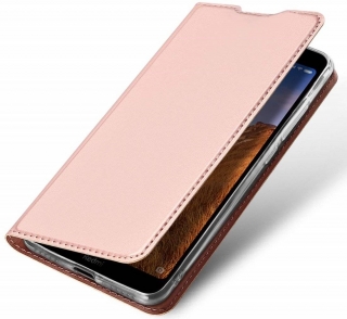 Pouzdro iPhone 13 Pro Max kožené Dux Ducis Skin růžové