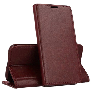 Pouzdro flip Samsung Galaxy A42 5G, eko kůže - vínové