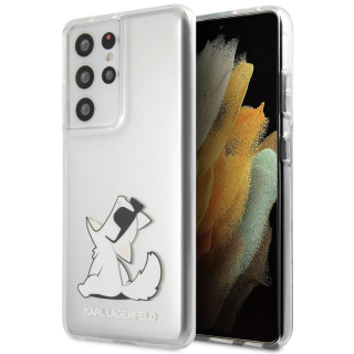 Kryt Samsung Galaxy S21 Plus Karl Lagerfeld - Choupette KLHCS21MCFNRC transparentní