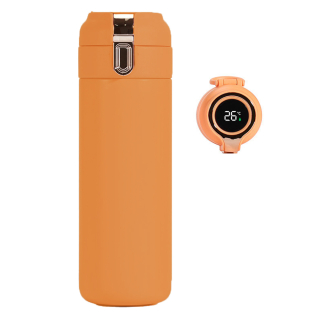 Termoska Techsuit (THM1) - digitální displej pro indikaci teploty, nerezová ocel, 400ml - oranžová