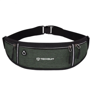 Sportovní pásek (ledvinka) Techsuit CWB3 pro běh, fitness, nordic walking, sport - zelená