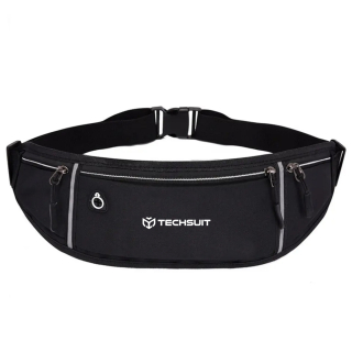 Sportovní pásek (ledvinka) Techsuit CWB3 pro běh, fitness, nordic walking, sport - černá