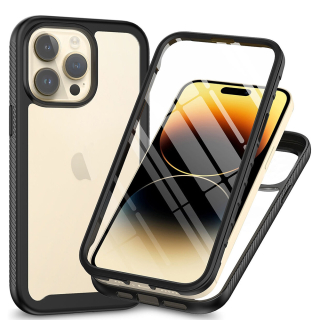 Pouzdro iPhone 15 Pro Max Techsuit - Defense360 Pro + ochrana obrazovky, černé