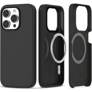 Kryt Apple iPhone 15 Pro Max Tech-Protect Silicone MagSafe matná černá