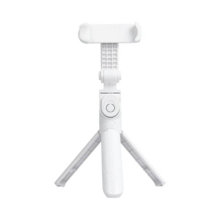 Selfie tyč Tripod SSTR-12 bluetooth stativ na dálkové ovládání, bílá