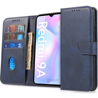 Pouzdro flip Xiaomi Redmi 9A Nexeri Wallet modré