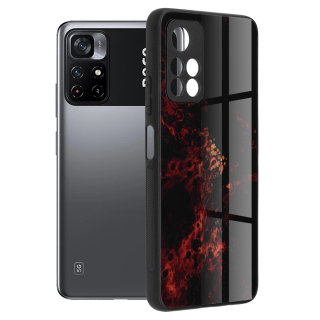 Pouzdro Xiaomi Redmi Note 11 5G / Redmi Note 11s 5G / Poco M4 Pro 5G Techsuit - Glaze Series, Red Nebula