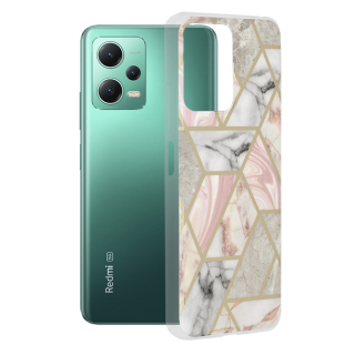 Kryt Xiaomi Redmi Note 12 5G / Poco X5 Techsuit - Marble Series - Pink Hex