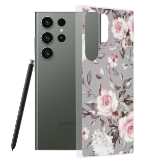 Kryt Samsung Galaxy S23 Ultra Techsuit - Marble Series - Bloom of Ruth Gray