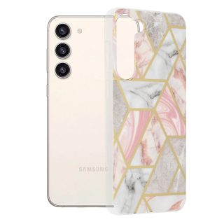 Kryt Samsung Galaxy S23 Plus Techsuit - Marble Series - Pink Hex