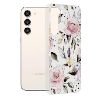Kryt Samsung Galaxy S23 Plus Techsuit - Marble Series - Chloe White