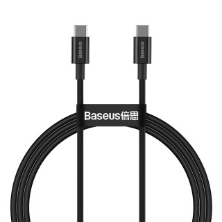 Datový kabel Baseus Superior Series (CATYS-B01) - Type-C to Type-C, 100W, 1m černý