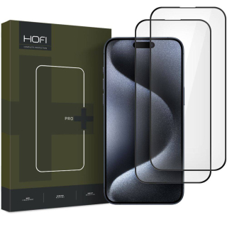 Tvrzené sklo 5D iPhone 16 Pro Max HOFI Glass Pro+, 2 kusy, černé