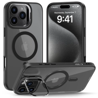 Kryt iPhone 16 Pro Tech-Protect MagStand MagSafe Matte černý