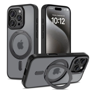 Kryt iPhone 16 Pro Max Tech-Protect MagRing MagSafe Matte černý
