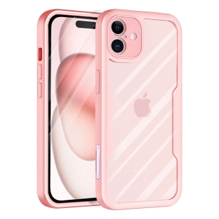 Pouzdro iPhone 16 Techsuit - ColorVerse 360 Series + ochrana obrazovky, růžové
