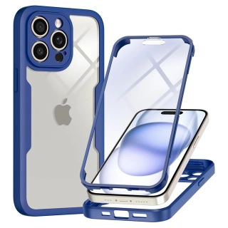 Pouzdro iPhone 16 Pro Max Techsuit - ColorVerse 360 Series + ochrana obrazovky, modré