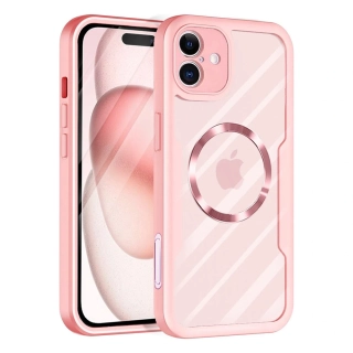Pouzdro iPhone 16 Plus Techsuit - ColorVerse 360 MagSafe Series + ochrana obrazovky, růžové