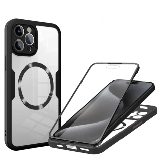Pouzdro iPhone 16 Pro Max Techsuit - ColorVerse 360 MagSafe Series + ochrana obrazovky, černé