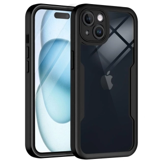 Pouzdro iPhone 15 Plus Techsuit - ColorVerse 360 Series + ochrana obrazovky, černé
