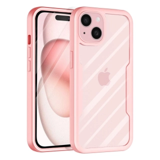Pouzdro iPhone 15 Techsuit - ColorVerse 360 Series + ochrana obrazovky, růžové