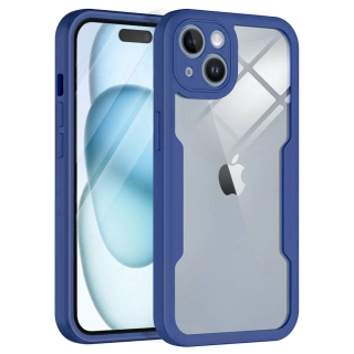 Pouzdro iPhone 15 Techsuit - ColorVerse 360 Series + ochrana obrazovky, modré