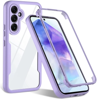 Pouzdro Samsung Galaxy A35 5G Techsuit - ColorVerse 360 Series + ochrana obrazovky, fialové