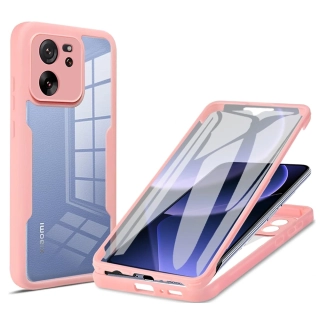 Pouzdro Xiaomi 13T / 13T Pro Techsuit - ColorVerse 360 Series + ochrana obrazovky, růžové
