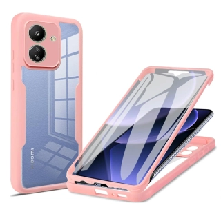 Pouzdro Xiaomi Redmi 13C 4G / Poco C65 Techsuit - ColorVerse 360 Series + ochrana obrazovky, růžové