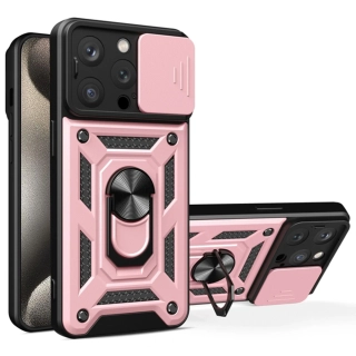 Kryt iPhone 15 Pro Max, Techsuit CamShield Pro rose gold