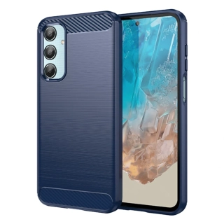 Kryt Samsung Galaxy M55, Armored Carbon modrý