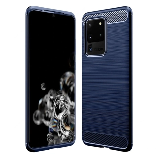 Kryt Samsung Galaxy S21 Ultra 5G, Armored Carbon modrý