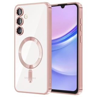Kryt Samsung Galaxy A15 4G / A15 5G Techsuit Luxury Crystal MagSafe - růžový