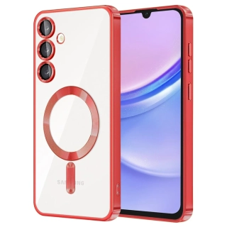 Kryt Samsung Galaxy A35 5G Techsuit Luxury Crystal MagSafe - červený