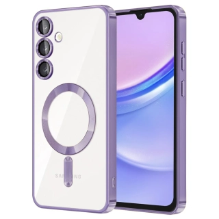 Kryt Samsung Galaxy A17 4G/5G Techsuit Luxury Crystal MagSafe - fialový