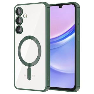 Kryt Samsung Galaxy A15 4G / A15 5G Techsuit Luxury Crystal MagSafe - tmavě zelený