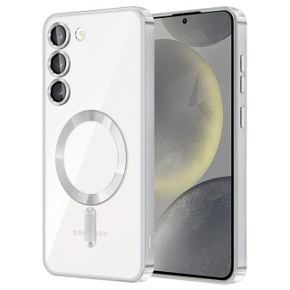 Kryt Samsung Galaxy S23 FE 5G Techsuit Luxury Crystal MagSafe - stříbrný