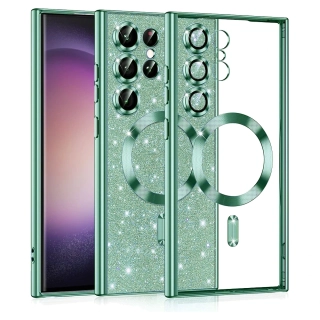 Kryt Samsung Galaxy A15 4G / A15 5G Techsuit Luxury Glitter MagSafe - světle zelený