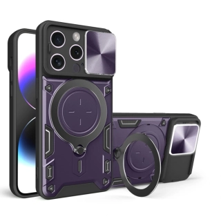 Kryt iPhone 15 Pro Techsuit CamGuard Pro - fialový