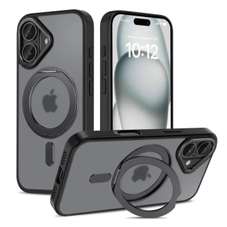Kryt iPhone 16 Tech-Protect MagRing MagSafe Matte černý