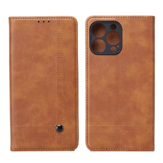 Pouzdro flip Samsung Galaxy A17 5G, smart seam, hnědé