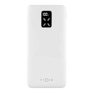 Powerbanka FIXED Zen 10 s LCD displejem a výstupem PD 20W, 10 000 mAh, bílá