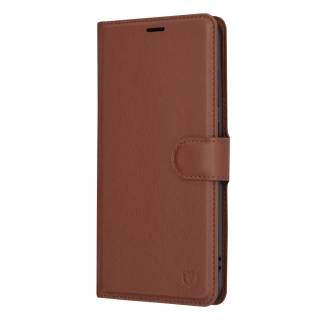 Pouzdro Samsung Galaxy S24 FE, Techsuit Leather Folio, hnědé
