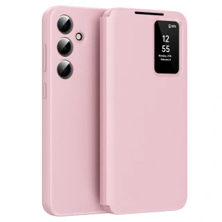 Pouzdro Samsung Galaxy A56 5G Smart View Techsuit, růžové