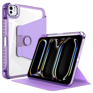 Pouzdro pro tablet iPad Pro 13 (2024), Crystal Vision, fialové