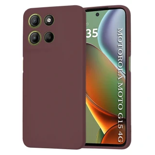 Kryt Motorola Moto G17 / G17 Power / G15 / G15 Power, SoftFlex - plum red