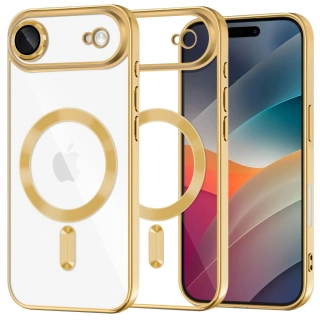 Kryt iPhone 17 Air Techsuit Luxury Crystal MagSafe - zlatý