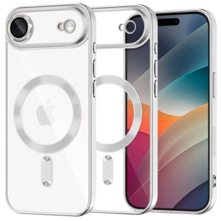 Kryt iPhone 17 Air Techsuit Luxury Crystal MagSafe - stříbrný