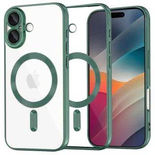 Kryt iPhone 17 Techsuit Luxury Crystal MagSafe - tmavě zelený